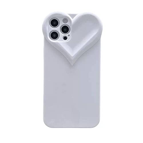 3D Love Heart Bumper Phone Case für iPhone 13 11 12 Pro Max X XR XS Max 7 8 Plus Weiche Silikon-Rückseite, AX4, für iPhone 13 Pro von HETAN