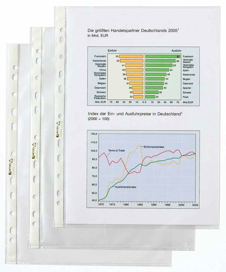 HETZEL Prospekthülle Economic, A4, PP, genarbt, 0,05 mm von HETZEL