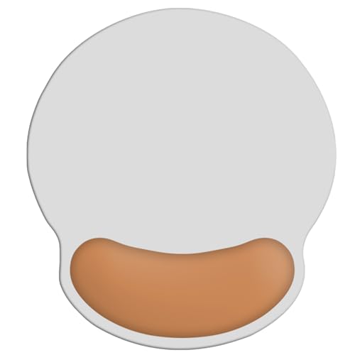 Mauspad mit Handgelenkauflage, ergonomisches Gaming-Mauspad mit rutschfester PU-Basis für Computer, Laptop, Büro und Zuhause, einfaches Tippen und Schmerzlinderung (grau-braun) von HEVITDA