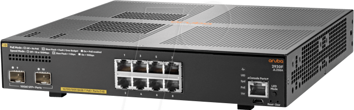 HP 2930F-8G-PPSP - Switch, 10-Port, Gigabit Ethernet, PoE+, 2x SFP+ HP 2930F-8G-PPSP - Switch, 10-Port, Gigabit Ethernet, PoE+, 2x SFP+ von HEWLETT PACKARD ENTERPRISE