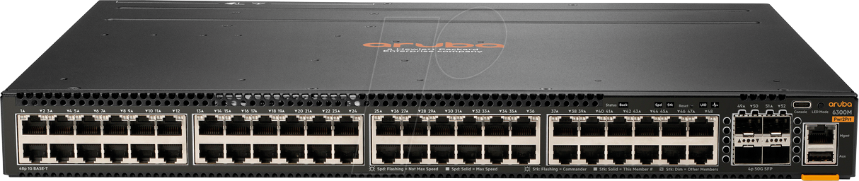 HP 6300M-48G - Switch, 52-Port, Gigabit Ethernet, SFP56 HP 6300M-48G - Switch, 52-Port, Gigabit Ethernet, SFP56 von HEWLETT PACKARD ENTERPRISE