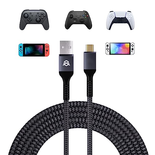 HEXGAMING Ladekabel für PS5 Controller, Ersatz-USB-C-Kabel für Gamepad, universelles Datenkabel-Zubehör für Xbox Core/Elite Series 2/Switch Pro Controller HEXGAMING Ladekabel für PS5 Controller, Ersatz-USB-C-Kabel für Gamepad, universelles Datenkabel-Zubehör für Xbox Core/Elite Series 2/Switch Pro Controller von HEXGAMING