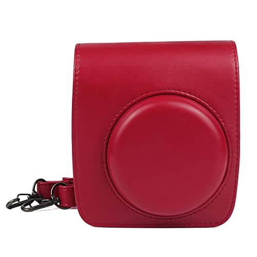 HEYBB Kamera Tasche Pu. Leder-Schultergurt-Kamerasack PVC Schutzhülle fit for Fujifilm Fit for Instax Mini 90 Neo Classic Kamera Tasche (Color : Mini 90 red) von HEYBB