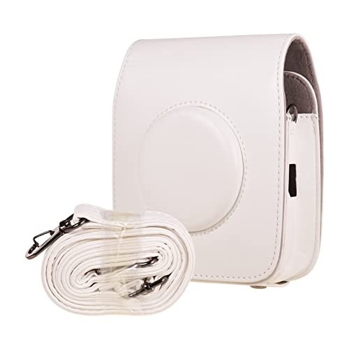 HEYBB Kamerataschen Pu. Leder Retro Schulterband Tasche Kamera Schutzhülle Fit for Fujifilm Instax Quadrat SQ20 SQ10. Kamera Tasche (Color : Wit) von HEYBB