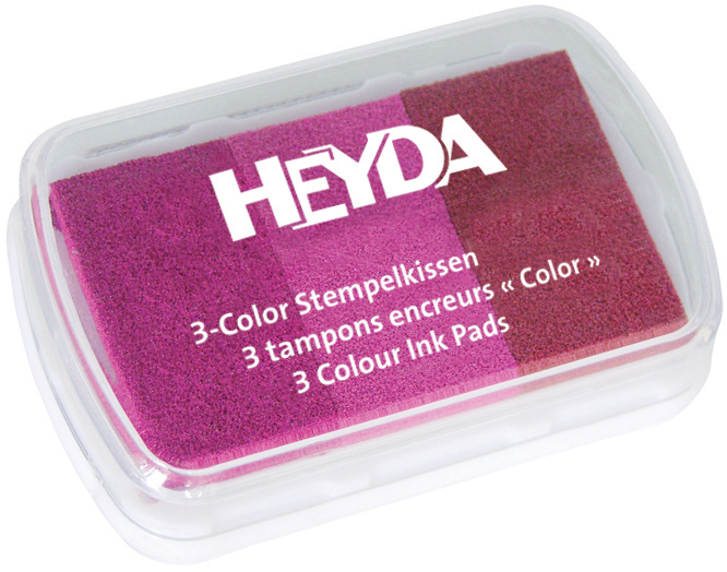 HEYDA Stempelkissen 3-Color, pink/rosa/magenta von HEYDA