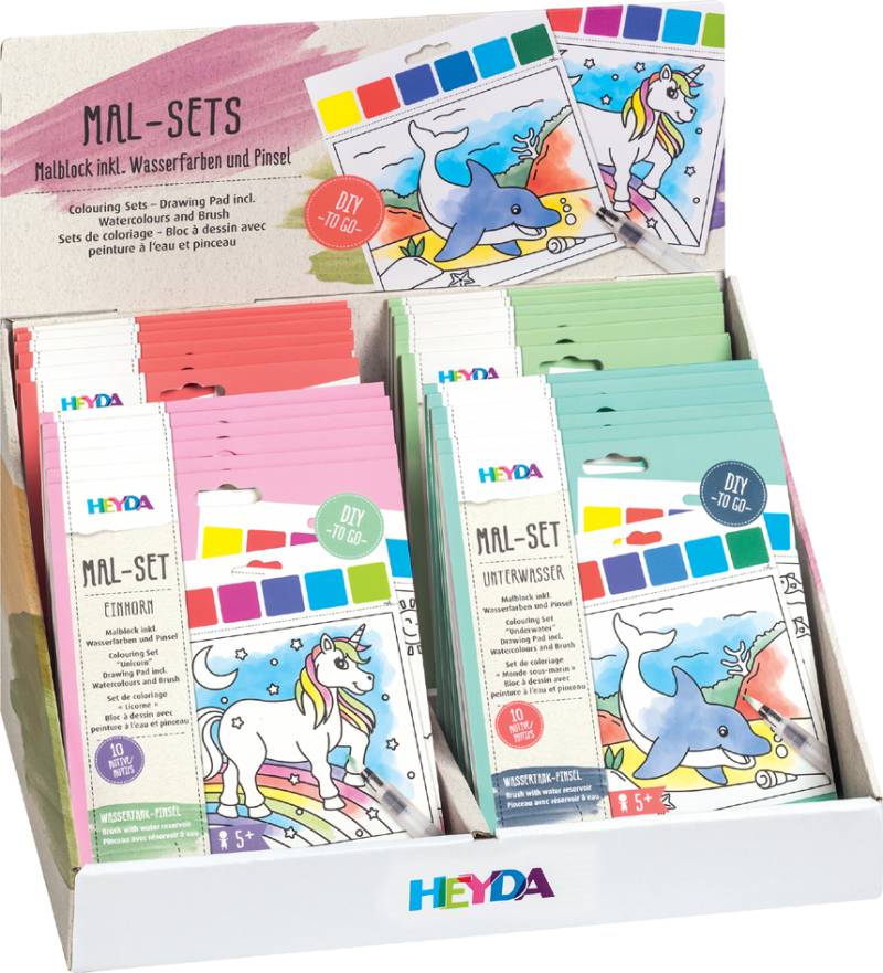 HEYDA Wasserfarben-Malset, im Theken-Display von HEYDA