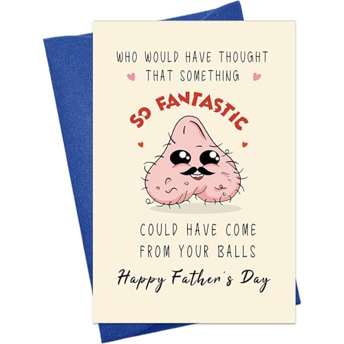 HEYINSHEN Humorvolle Vatertagskarten für Vater, lustige Vatertagskarten für Ehemann, Verlobte, Gag, Vatertagsgeschenk von Ehefrau, Verlobte, unhöfliche Grußkarte für Vater, neuer Papa HEYINSHEN Humorvolle Vatertagskarten für Vater, lustige Vatertagskarten für Ehemann, Verlobte, Gag, Vatertagsgeschenk von Ehefrau, Verlobte, unhöfliche Grußkarte für Vater, neuer Papa von HEYINSHEN