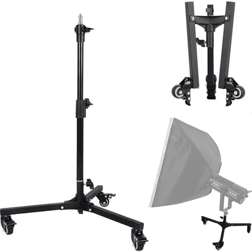 Galgenstativ,Lampenstativ,Licht stativ,Lichtstativ mit Umlenkrolle,Teleskopierbar und einstellbar,Höhe max 75cm,1/4 und 3/8 Schraubanschlüsse,Maximale Tragfähigkeit 50kg für Fotografie Studio Outdoor von HEYOUTH