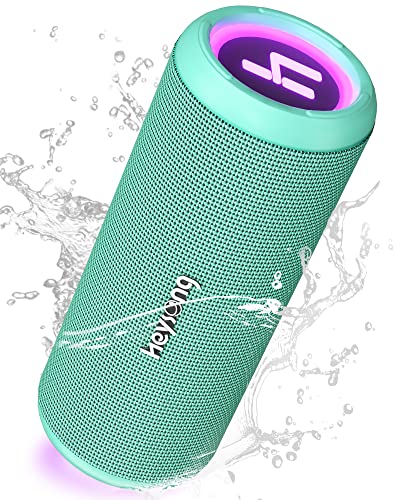 HEYSONG Bluetooth Lautsprecher, Musikbox Tragbarer Kabellos Bluetooth Box mit Licht, Wasserschutz Boxen und 360° Surround Sound, Dualen Bass-Treibern, TF Karte, USB Stick, Home, Garten Zubehör-Grün HEYSONG Bluetooth Lautsprecher, Musikbox Tragbarer Kabellos Bluetooth Box mit Licht, Wasserschutz Boxen und 360° Surround Sound, Dualen Bass-Treibern, TF Karte, USB Stick, Home, Garten Zubehör-Grün von HEYSONG
