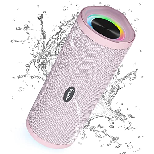 HEYSONG Tragbarer Bluetooth-Lautsprecher, wasserdicht, kabellos, Outdoor-Lautsprecher mit LED-Licht, verbesserter Bass, IPX7 schwimmend, 40 Stunden Spiel, TF-Karte, True Wireless Stereo für Party, HEYSONG Tragbarer Bluetooth-Lautsprecher, wasserdicht, kabellos, Outdoor-Lautsprecher mit LED-Licht, verbesserter Bass, IPX7 schwimmend, 40 Stunden Spiel, TF-Karte, True Wireless Stereo für Party, von HEYSONG