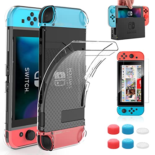 HEYSTOP Hülle Kompatibel mit Nintendo Switch, Gitter Schutzhülle Kompatibel mit Nintendo Switch Zubehör mit Schutzfolie und Griff Cover Case Stoßdämpfung und Anti-Scratch HEYSTOP Hülle Kompatibel mit Nintendo Switch, Gitter Schutzhülle Kompatibel mit Nintendo Switch Zubehör mit Schutzfolie und Griff Cover Case Stoßdämpfung und Anti-Scratch von HEYSTOP