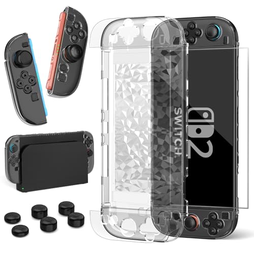 HEYSTOP Hülle für Nintendo Switch 2 Dockable PC Schutzhülle Transparente Schutzhülle mit Displayschutzfolie und Daumengriffen für Nintendo Switch 2 Controller Zubehör HEYSTOP Hülle für Nintendo Switch 2 Dockable PC Schutzhülle Transparente Schutzhülle mit Displayschutzfolie und Daumengriffen für Nintendo Switch 2 Controller Zubehör von HEYSTOP