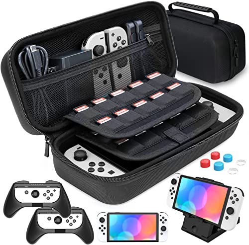 HEYSTOP Switch/Switch OLED Tasche für Nintendo Switch Zubehör Kit,Universal , Tragetasche Mit Griffen,PlayStand,Daumen Griffkappen HEYSTOP Switch/Switch OLED Tasche für Nintendo Switch Zubehör Kit,Universal , Tragetasche Mit Griffen,PlayStand,Daumen Griffkappen von HEYSTOP