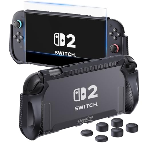 HEYSTOP Switch 2 Hülle für Nintendo Switch 2, Dockable Hülle TPU Schutzhülle für Switch 2 Konsole Zubehör Griffe Hülle mit Daumenkappen für Nintendo Switch 2 Modell HEYSTOP Switch 2 Hülle für Nintendo Switch 2, Dockable Hülle TPU Schutzhülle für Switch 2 Konsole Zubehör Griffe Hülle mit Daumenkappen für Nintendo Switch 2 Modell von HEYSTOP