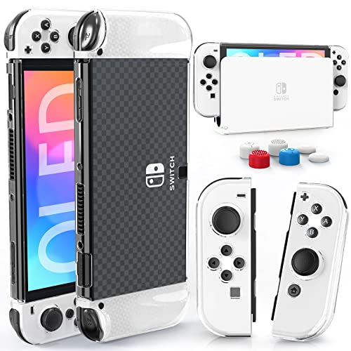 HEYSTOP Switch OLED Hülle Dockable PC Schutzhülle mit Griff Case und Daumenkappe für Nintendo Switch OLED Zubehör Kompletter Schutz HEYSTOP Switch OLED Hülle Dockable PC Schutzhülle mit Griff Case und Daumenkappe für Nintendo Switch OLED Zubehör Kompletter Schutz von HEYSTOP