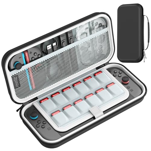 HEYSTOP Tasche für die Nintendo Switch 2 Konsole, Switch 2 Tragetasche Reisetasche Hülle mit großem Fassungsvermögen mit 12 Spielkartenfächern für Nintendo Switch 2 Zubehör (Neuestes Modell 2025) HEYSTOP Tasche für die Nintendo Switch 2 Konsole, Switch 2 Tragetasche Reisetasche Hülle mit großem Fassungsvermögen mit 12 Spielkartenfächern für Nintendo Switch 2 Zubehör (Neuestes Modell 2025) von HEYSTOP