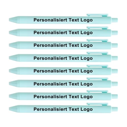 HEYZARDA Kugelschreiber mit Gravur Namen Kugelschreiber Personalisiert Stift mit Text Logo 100 Pcs See von HEYZARDA