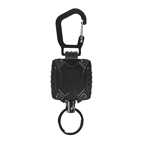 Einziehbarer Schlüsselanhänger, Karabiner-Ausweishalter,Schlüsselanhänger Ausziehbar Heavy Duty Retractable Schlüsselrolle Schlüsselkette Ausweis für Schlüsselanhänger und ID Card (B) von HEZEN