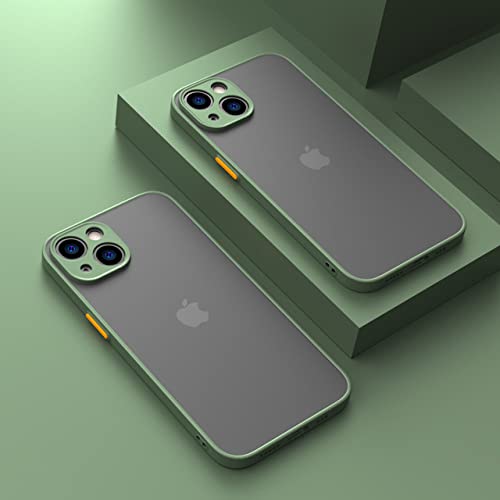 Armor Matte Schutzhülle für iPhone 14 13 11 12 Pro Max Mini XR XS X 7 8 Plus weiche Silikon transparente Abdeckung, grün, für iPhone Xs von HFADY