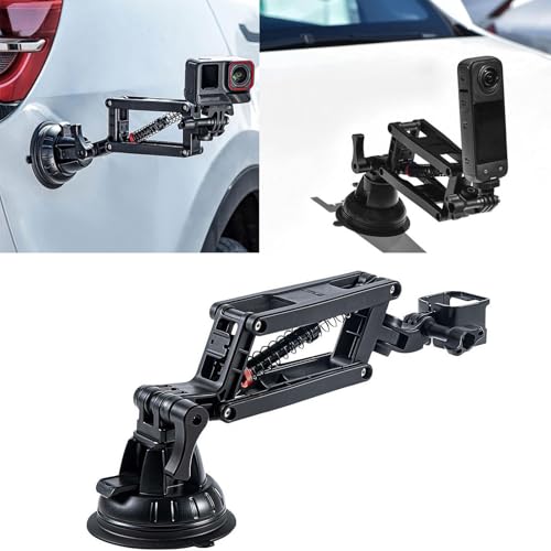 Kfz-Halterung für DJI Osmo Pocket 3, Klingenarm, Saugnapf, stoßdämpfendes Auto-Schießsystem mit Sicherheitsgurt, Stabilisator, Z-Achse, Stoßdämpfer, Kamera-Zubehör, Autohalterung (1) von HFLWYWD