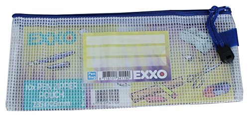 EXXO by HFP 34119 Kleinkrambeutel Mesh Bag Zipp-Beutel DIN lang, 5 Stück mit blauem Reißverschluss von HFP
