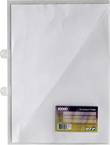 EXXO by HFP 34561 10 Angebots-/Einlegemappe A4 mit Visitenkartentasche auf der Vorderseite, transparent 310 x 220 mm von HFP