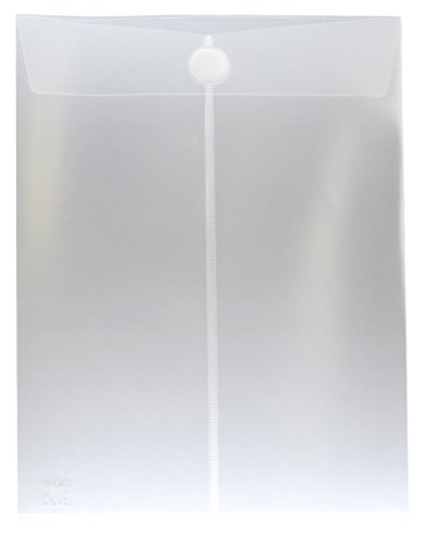 EXXO by HFP 90061 Dokumententasche mit Klettverschluss A4 hoch, 10 Taschen, PP-Kunststoff, 240 x 335 mm, transparent natur von HFP