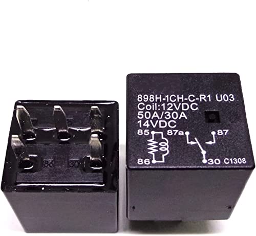 Relais 5 Stück Relais 898H-1CH-C-R1-U03 12 VDC 898H-1CH-C-R1-U02-24 VDC 25 A Ersatzteile (Size : U03 12VDC) von HFQNFBUF