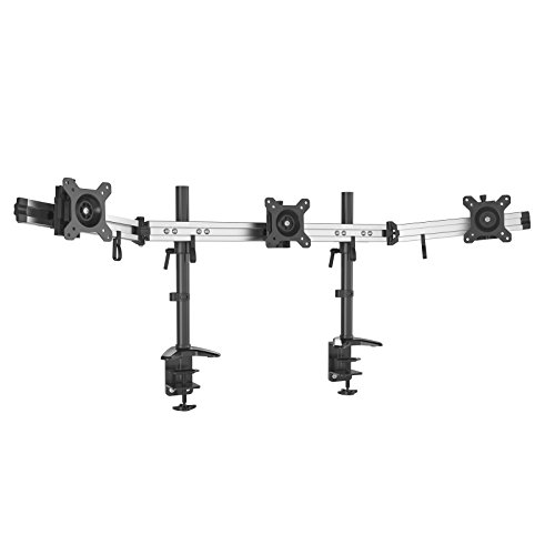 HFTEK 3-Fach Monitorarm - Tischhalterung für 3 Bildschirme von 15 – 27 Zoll mit VESA 75/100 (MP230C-N) von HFTEK