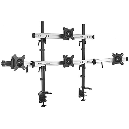 HFTEK 4-Fach-Monitorarm - Tischhalterung für 4 Bildschirme von 15 – 27 Zoll mit VESA 75/100 (MP234C-N) von HFTEK