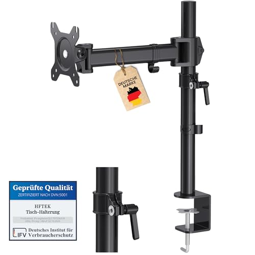 HFTEK - HF27DB - Monitor TV Tisch-Halterung Halter Bildschirmhalterung arm monitor stand Neigbar Schwenkbar Monitorarm Bildschirm Halterung Monitorhalter für Bildschirme von 13 bis 34 Zoll–VESA 75/100 HFTEK - HF27DB - Monitor TV Tisch-Halterung Halter Bildschirmhalterung arm monitor stand Neigbar Schwenkbar Monitorarm Bildschirm Halterung Monitorhalter für Bildschirme von 13 bis 34 Zoll–VESA 75/100 von HFTEK