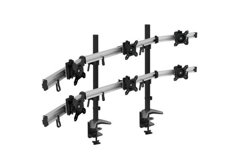 HFTEK Monitor-Halterung, (6-Fach Monitorarm - Tischhalterung für 6 Bildschirme von 15 – 27 Zoll) von HFTEK