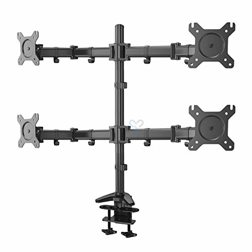 HFTEK - Monitor TV Halter Tisch-Halterung für 4 Bildschirme von 13 bis 27 Zoll – VESA 75/100 – HF49DB HFTEK - Monitor TV Halter Tisch-Halterung für 4 Bildschirme von 13 bis 27 Zoll – VESA 75/100 – HF49DB von HFTEK
