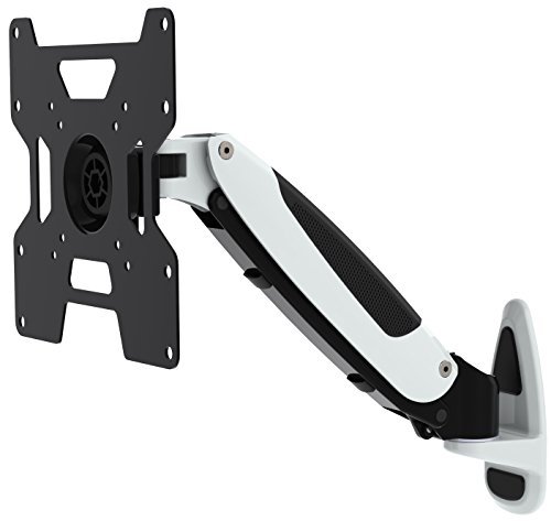 HFTEK Monitor Wand Halterung Halter Wandhalterung Stand Wall Mount Bracket für Bildschirme Monitore 32-42 Zoll mit VESA 75/100 / 200 (GST201 - weiß) von HFTEK