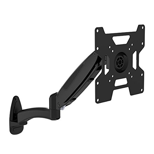 HFTEK Monitor Wand Halterung Halter Wandhalterung Stand Wall Mount Bracket für Bildschirme von 32-42 Zoll mit VESA 75/100 / 200 (GST202 - schwarz) von HFTEK