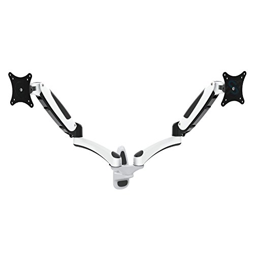 HFTEK Monitorarm - dual - Halterung Halter Wall Mount mit Gasdruckfeder 0-8 kg Wandhalterung für 2 Bildschirme von 15 – 27 Zoll mit VESA 75/100 - GM124W HFTEK Monitorarm - dual - Halterung Halter Wall Mount mit Gasdruckfeder 0-8 kg Wandhalterung für 2 Bildschirme von 15 – 27 Zoll mit VESA 75/100 - GM124W von HFTEK