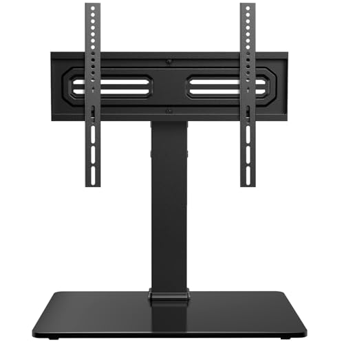 Universal-TV-Ständer für 32-70-Zoll-Fernseher, 60 Grad drehbarer TV-Ständer mit Neigung, 9-stufig höhenverstellbarer Tisch-TV-Ständer für Schlafzimmer, Basis aus gehärtetem Glas, hält bis zu 40 kg Universal-TV-Ständer für 32-70-Zoll-Fernseher, 60 Grad drehbarer TV-Ständer mit Neigung, 9-stufig höhenverstellbarer Tisch-TV-Ständer für Schlafzimmer, Basis aus gehärtetem Glas, hält bis zu 40 kg von HFTEK
