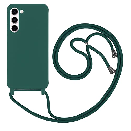 HFYiup Mevis Liquid Silikon Handykette Hülle für Samsung Galaxy S23,Verstellbarer Halskette Silikon Handyhülle-Dunkelgrün HFYiup Mevis Liquid Silikon Handykette Hülle für Samsung Galaxy S23,Verstellbarer Halskette Silikon Handyhülle-Dunkelgrün von HFYiup