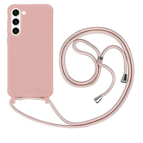 HFYiup Mevis Liquid Silikon Handykette Hülle für Samsung Galaxy S23,Verstellbarer Halskette Silikon Handyhülle-Lotus Farbe von HFYiup