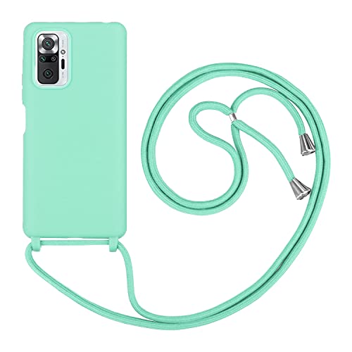 HFYiup Mevis Liquid Silikon Handykette Hülle für Xiaomi Redmi Note 10 Pro 6, 67'',Verstellbarer Halskette Silikon Handyhülle-hellgrün HFYiup Mevis Liquid Silikon Handykette Hülle für Xiaomi Redmi Note 10 Pro 6, 67'',Verstellbarer Halskette Silikon Handyhülle-hellgrün von HFYiup