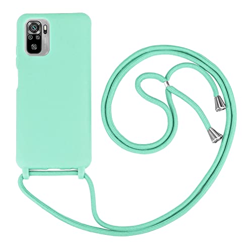 HFYiup Mevis Liquid Silikon Handykette Hülle für Xiaomi Redmi Note 11 4G/Note 11S,Verstellbarer Halskette Silikon Handyhülle-hellgrün HFYiup Mevis Liquid Silikon Handykette Hülle für Xiaomi Redmi Note 11 4G/Note 11S,Verstellbarer Halskette Silikon Handyhülle-hellgrün von HFYiup