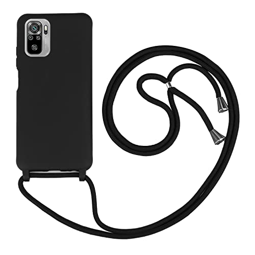 HFYiup Mevis Liquid Silikon Handykette Hülle für Xiaomi Redmi Note 11 4G/Note 11S,Verstellbarer Halskette Silikon Handyhülle-schwarz HFYiup Mevis Liquid Silikon Handykette Hülle für Xiaomi Redmi Note 11 4G/Note 11S,Verstellbarer Halskette Silikon Handyhülle-schwarz von HFYiup