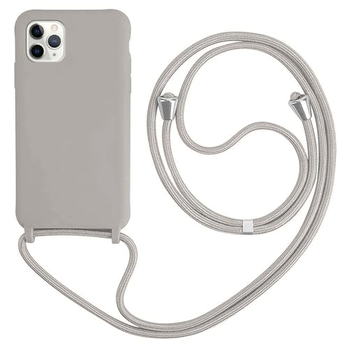 HFYiup Mevis Liquid Silikon Handykette Hülle für iPhone 11 Pro Max,Verstellbarer Halskette Silikon Handyhülle-grau HFYiup Mevis Liquid Silikon Handykette Hülle für iPhone 11 Pro Max,Verstellbarer Halskette Silikon Handyhülle-grau von HFYiup