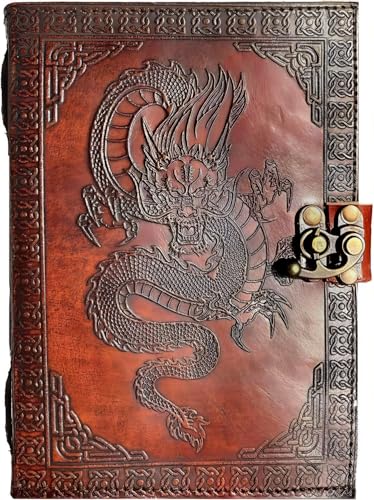 Dragon Ball Z Shenron Leather Blank Grimoire Leather Journal Book of Shadows Spell Book Leather Diary Journal Notebook Sketchbook for Artists von HG-LTHR