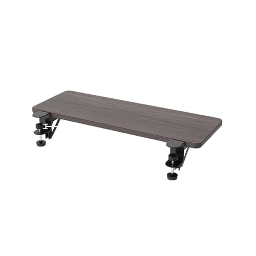 Tastatur-Klemmschienen-Set, Tastaturhalterung, Schreibtisch-Erweiterungsfach, faltbare Schreibtisch-Verlängerungsablage mit Halterung aus kaltgewalztem Stahl for Bürotastatur und Laptop(Parent,Bruin) von HGDNNDEOP