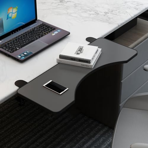 Tastatur-Klemmschienensatz, Tastaturhalterung. Ergonomische Armlehnenablage zur Tischmontage for Computertische mit faltbarer Tastaturverlängerungsablage. Armlehnenunterstützung for die Tastaturverlän von HGDNNDEOP
