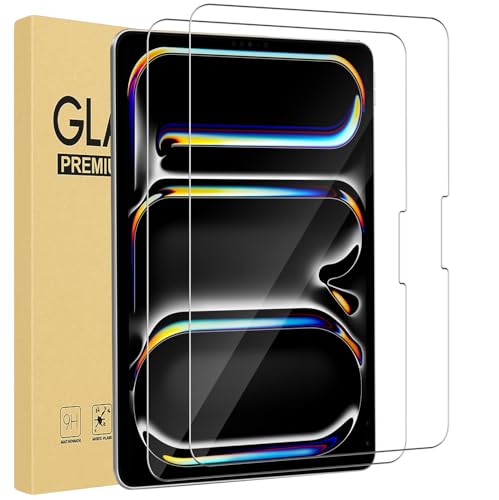 HGH Displayschutzfolie für iPad Pro 11 Zoll (2022/2021/2020/2018 Modell), iPad Air 5/4 2022/2020 10,9 Zoll, Face ID kompatibel, gehärtete Glasfolie, 2 Stück von HGH