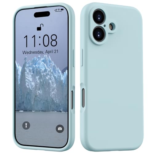 HGH Flüssig Silikon Hülle für iPhone 16, Handyhülle für iPhone 16 Hülle Dünn, 3-Schicht-Struktur FallSchutz Case mit Weiches Mikrofaser Futter Matt Hülle für iPhone 16 6.1" eisblau HGH Flüssig Silikon Hülle für iPhone 16, Handyhülle für iPhone 16 Hülle Dünn, 3-Schicht-Struktur FallSchutz Case mit Weiches Mikrofaser Futter Matt Hülle für iPhone 16 6.1" eisblau von HGH