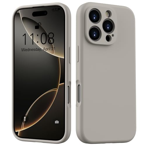 HGH Flüssig Silikon Hülle für iPhone 16 Pro 6,3 Zoll, Seidenweich Berührung Ganzkörper Handyhülle, 3-Schicht-Struktur FallSchutz mit Weiches Mikrofaser Futter Schutzhülle (Titan Natur) HGH Flüssig Silikon Hülle für iPhone 16 Pro 6,3 Zoll, Seidenweich Berührung Ganzkörper Handyhülle, 3-Schicht-Struktur FallSchutz mit Weiches Mikrofaser Futter Schutzhülle (Titan Natur) von HGH