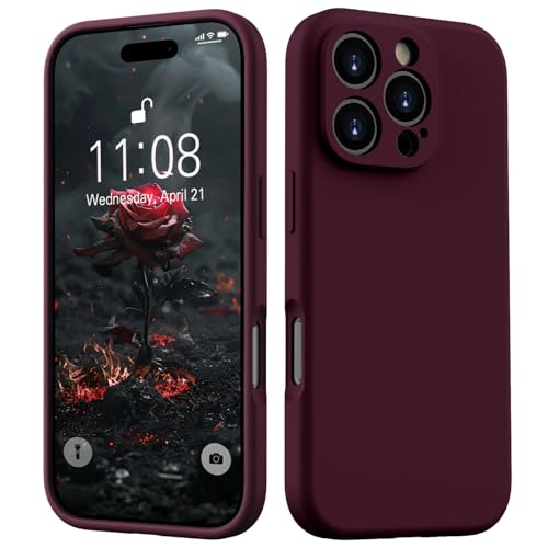 HGH Flüssig Silikon Hülle für iPhone 16 Pro, Handyhülle für iPhone 16 Pro Hülle, 3-Schicht-Struktur FallSchutz Case mit Weiches Mikrofaser Futter Matt Hülle für iPhone 16 Pro 6.3" Weinrot HGH Flüssig Silikon Hülle für iPhone 16 Pro, Handyhülle für iPhone 16 Pro Hülle, 3-Schicht-Struktur FallSchutz Case mit Weiches Mikrofaser Futter Matt Hülle für iPhone 16 Pro 6.3" Weinrot von HGH